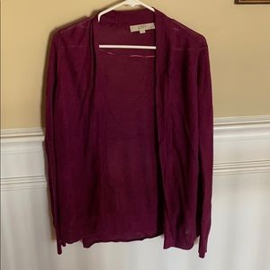Ann Taylor Loft pink cardigan